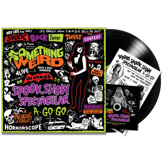 SOMETHING WEIRD SPOOK SHOW SPECTACULAR A GO-GO Soundtrack Black Vinyl LP + Bonus DVD