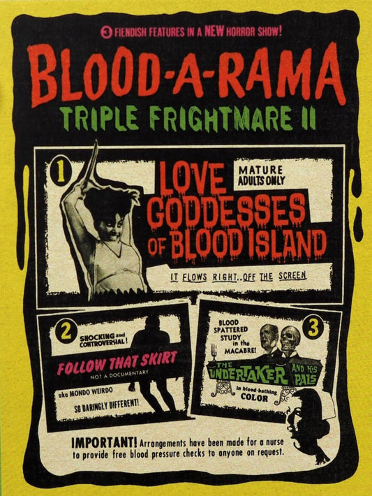 BLOOD-A-RAMA TRIPLE FRIGHTMARE II BLU-RAY w/ Slipcase
